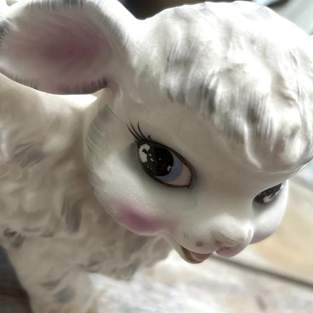 Vintage Napco Lamb Ceramic Planter. Numbered | Kitschy | Anthropomorphic